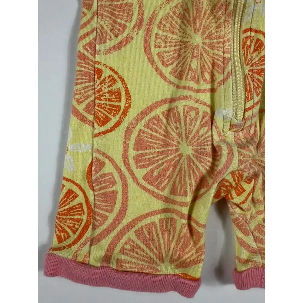 Tea Collection Citrus Print Short Sleeve Pajama Romper 18–24 Months